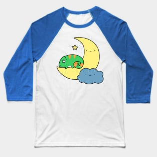 Crescent Moon Chameleon Baseball T-Shirt